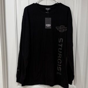Black Sturgis Motorcycle Rally Long Sleeve Men's Tee